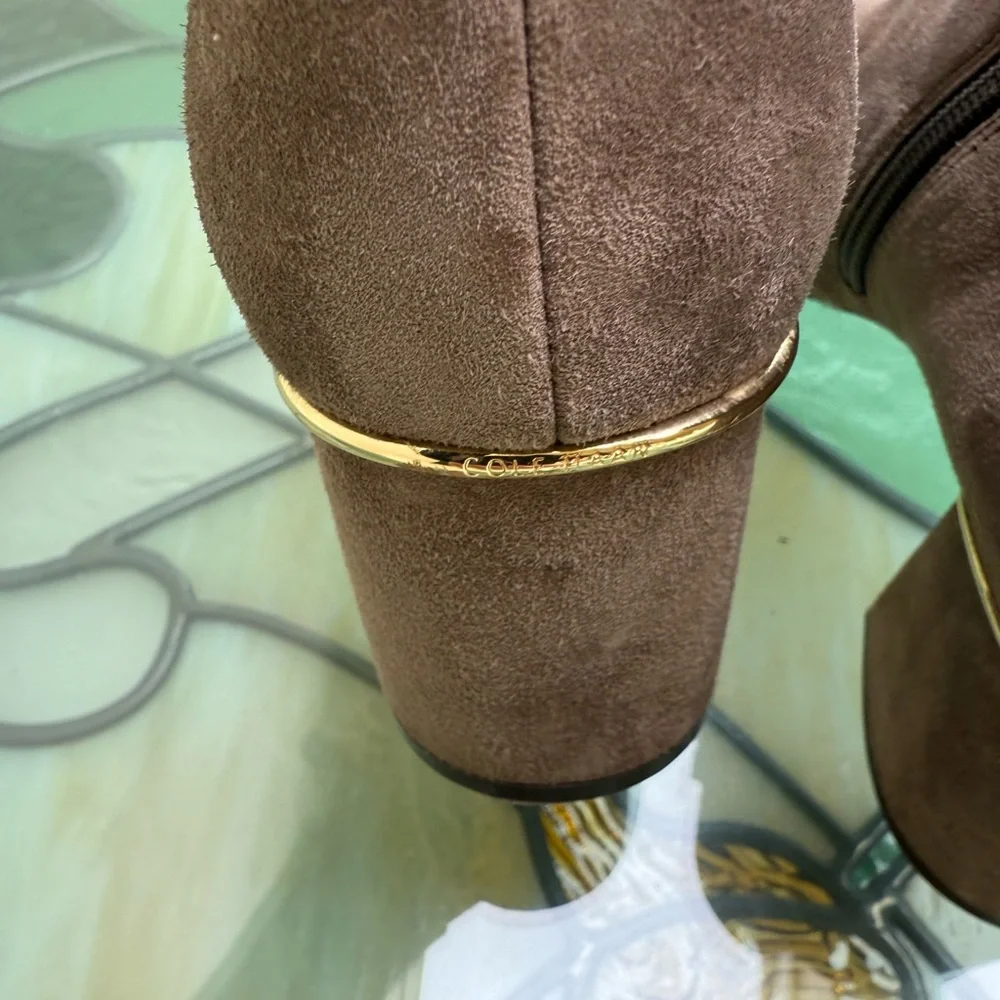 Cole Haan Arden Grand Bootie in Morel Suede Size 9.5B